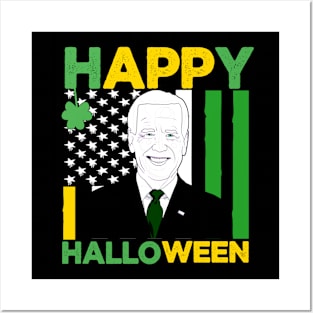 Biden St Patricks Day Happy Halloween Posters and Art